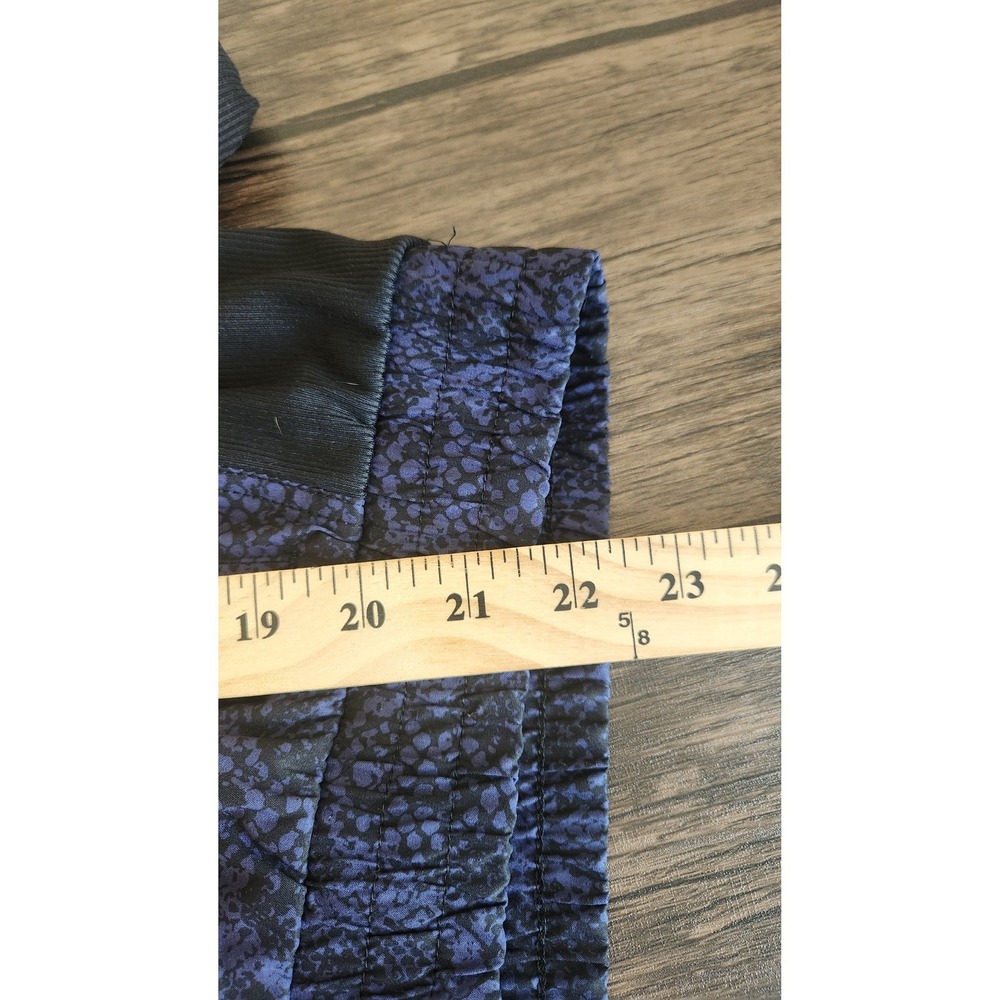 Athleta Womens Brooklyn Track Jacket Navy Snakeskin Print Full Zip Small - Picture 8 of 8